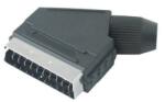 Royal Конектор Royal F-238, SCART(м), за монтаж към кабел, пластмасов, черен