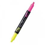 Pentel Двулицев маркер Pentel Twin Checker жълт и розов, 1.0 - 3.5 mm, за всички типове хартия