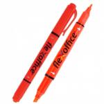 FlexOffice Маркер FlexOffice FO-HL01 оранжев, 1.0 - 3.0 mm, двулицев с остър връх и хайлайтър