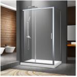 Fluminia Cabina de dus dreptunghiulara Fluminia Iris cu usi culisante 100x80 cm crom (S02RE01 100X80XH200)