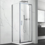 Fluminia Cabina de dus patrata Fluminia Anda cu usa pivotanta 80x80 cm crom (P19RE01 80x80x200)