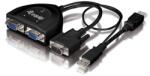 Equip VGA Video-Splitter - 332521 (2 port, VGA+USB Audio, 450Mhz, fekete) (332521)
