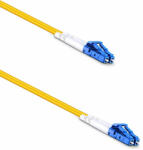 DeTech Оптичен пач кабел DeTech, LC-LC, UPC, Singlemode, Duplex, 5.0m, Yellow - 18331 (DE-18331)