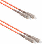 DeTech Оптичен пач кабел DeTech, SC-SC, UPC, Multimode, Duplex, 5.0m, Orange - 18336 (DE-18336)