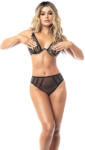 Mapalé - melltartó szett harisnyatartóval (fekete) - szexaruhaz