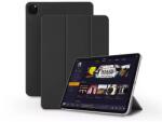 DEVIA ST348709 Devia Apple iPad Pro 12.9 (2020/2021/2022) tablet tok, Intelligent Both Sides Magnetic, keret nélküli, műbőr, mágneses töltővel, fekete (ST348709)