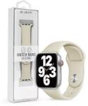 DEVIA ST364518 Devia Apple Watch (42/44/45/49mm) óraszíj, Deluxe Series Sport, szilikon, fehér (Antique White) (ST364518)
