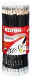 Kores Grafitceruza radírral, HB, háromszögletű, KORES (72 db) (IK92372)