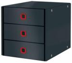LEITZ Irattároló, laminált karton, 3 fiókos, LEITZ "Cosy Click&Store", bársonyszürke (E53680089) - tonerprint