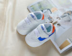 SuperBaby Adidasi albi cu albastru si portocaliu - Kebel
