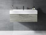 RIHO LIVIT GLAZE TOP fürdőszobabútor 100x28cm (unit1) - matt fekete mosdó