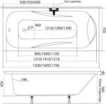 M-Acryl Sortiment egyenes akril kád 160x75