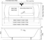 M-Acryl Helena egyenes akril kád 190x90