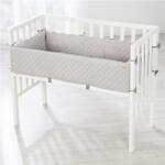 roba Co-Sleeping Bed 2 in (mattress, nest & barrier) White Style silver grey babaöböl