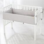 roba Co-Sleeping Bed 2in1 90x45 (mattress, nest & barri White Style silver grey babaöböl