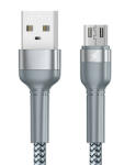 REMAX Cable USB Micro Remax Jany Alloy, 1m, 2.4A (silver) (RC-124m silver) - scom
