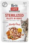 Brit CARE macska sterilizált filé mártásban, szíves kacsával, homoktövissel és nasturtiummal gazdagítva 85g