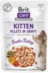 Brit CARE macskakölyök filé mártásban, zsenge pulykával, homoktövissel és nasturtiummal gazdagítva 85g