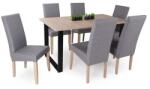  Zoé asztal Berta lux székkel - 6 személyes étkezőgarnitúra