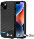 CG Mobile Apple iPhone 14 Plus, BMW Leather Carbon mobiltok, Karbon minta, Fekete (BMHCP14M22NBCK)