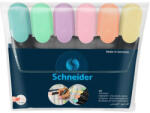  Szövegkiemelő készlet, 1-5 mm, SCHNEIDER "Job Pastel", 6 különböző pasztell szín (COTSCJOBPV6)