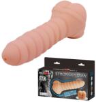 Debranet Extensie Masturbator Penis 2 in 1 Crazy Bull Stronger Man Stroker cu Vibratii 22 cm