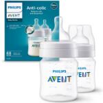 Philips Set Philips-Avent 2 Biberoane Anti-colici Scy100/02 125Ml Tetina Cu Debit 1 +0 Luni 2 Buc Fara BPA Transparent (SCY100/02)