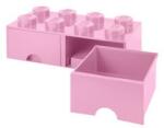 LEGO® 40061738 - LEGO tároló - Rózsaszín, nagy, dupla fiókos, 2x4 (40061738)