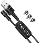 hoco. Cablu de Incarcare USB-A la Lightning, Type-C, Micro-USB 20W, 2.4A, 1.2m - Hoco Sunway (U98) - Black