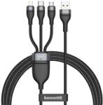 Baseus Cablu de Date USB la Lightning, Micro-USB, Type-C 66W, 1.2m - Baseus Flash Series (CA1T3-G1) - Gray