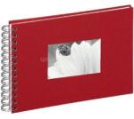 PAGNA 24x17cm fehér lapos spirálos piros fotóalbum (P1210903) (P1210903)