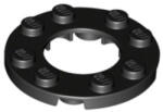 LEGO® Alkatrészek (Pick a Brick) Fekete 4x4 Lapos Kerek Elem Lyukkal 6167800 (6167800)