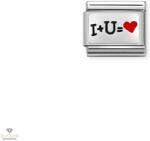 NOMINATION "I + U = Love" charm - 330208-51