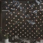 vidaXL kültéri hálós meleg fehér karácsonyi világítás 306 LED 3 x 3 m (328778)