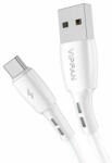 Vipfan Racing X05 USB és USB-C kábel , 3A, 3m (fehér) (X05TC-3m-white) - smartgo
