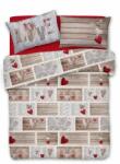 MONDO ITALIA Pamut ágynemű Shabby Love piros Made In Italy