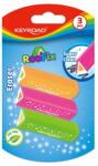 Keyroad Radír, PVC mentes 3 db/bliszter Keyroad Roo Fix vegyes színek (KR971813)