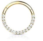  Csuklós karika titánból, kősorral Arany színű 1, 2