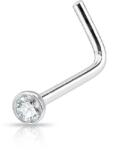  Orr piercing hajlított Titán Ezüst sz. átlátszó 1