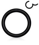  Végtelen karika, kapoccsal Fekete 8mm