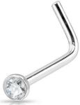 Orr piercing hajlított Titán Ezüst színű, átlátszl
