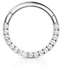  Csuklós karika titánból, kősorral Ezüst színű