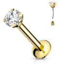  Push-in labret kőberakással Arany színű