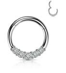  Csuklós karika orvosi acélból öt kövel Ezüst színű