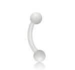  Hajlított szárú piercing, Fehér PTFE-ből