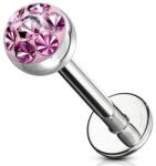  Labret kristály gyöngy dísszel