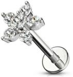  Labret Ezüst színű, köves csillag dísszel