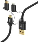 Hama Adatkábel, USB Type-C, lightning , 1m, Fekete (00183348)