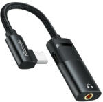 Mcdodo USB-C - USB-C + 3, 5mm Adapter - Fekete (MD-CA-1880)