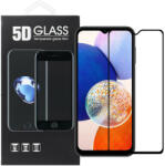  Samsung Galaxy A14 4G / A14 5G üvegfólia, tempered glass, előlapi, 5D, edzett, hajlított, fekete kerettel
